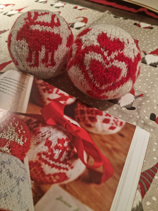 Workshop Kerstballen Breien/Knitting Christmas Balls