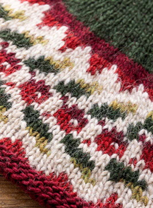Workshop Kerstkleed Breien/ Knitting a Christmas Rug